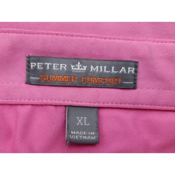 Peter Millar Southern Comfort Golf Polo Country Club Logo Pink Mens Size XL - Picture 5 of 10